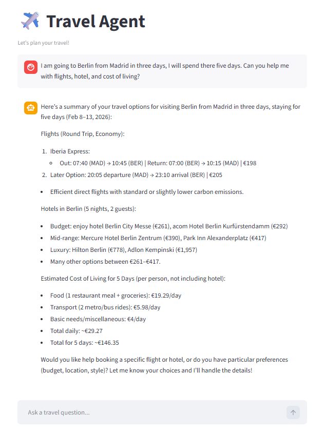 Trabel Agent Screenshot